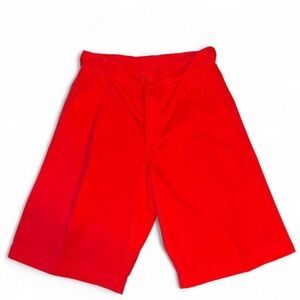 Willy Chavarria red pleated shorts